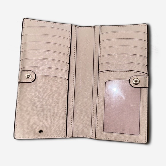 KATE SPADE Bifold Wallet | Style: Roulette Slim | Color: Coral Pink - Picture 3 of 13